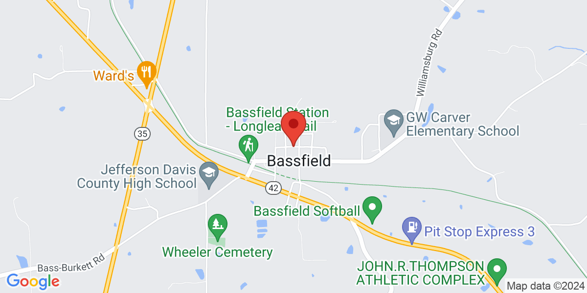 Map of Dr. Frank L. Leggett Public Library — Bassfield